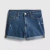 Jeansshorts mit mittlerer Leibhöhe und Umschlag Jeansshorts mit mittlerer Leibhöhe und Umschlag
