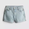 Jeansshorts mit mittlerer Leibhöhe und Umschlag Jeansshorts mit mittlerer Leibhöhe und Umschlag