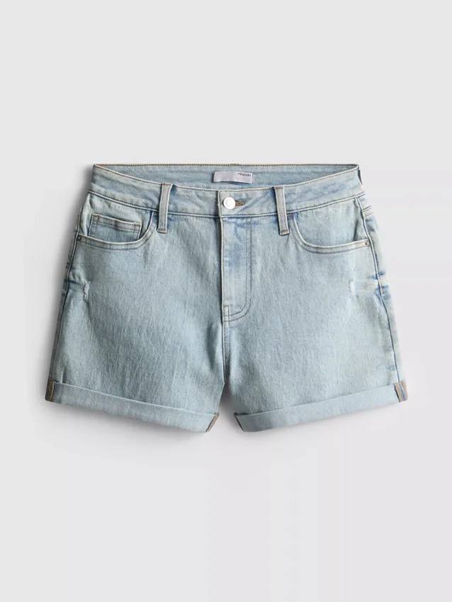 Jeansshorts mit mittlerer Leibhöhe und Umschlag Jeansshorts mit mittlerer Leibhöhe und Umschlag