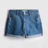 Jeansshorts mit mittlerer Leibhöhe und Umschlag Jeansshorts mit mittlerer Leibhöhe und Umschlag