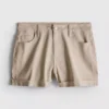 Jeansshorts mit mittlerer Leibhöhe und Umschlag Jeansshorts mit mittlerer Leibhöhe und Umschlag
