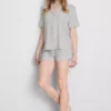 Jersey-Boyfriend-Schlafanzug mit kurzen Shorts