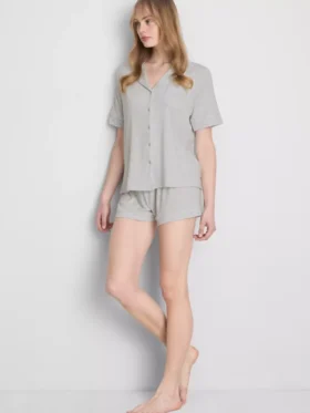 Jersey-Boyfriend-Schlafanzug mit kurzen Shorts