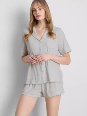 Jersey-Boyfriend-Schlafanzug mit kurzen Shorts