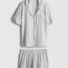 Jersey-Boyfriend-Schlafanzug mit kurzen Shorts