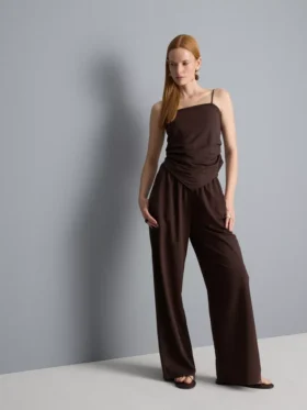 Jersey-Hose mit weitem Bein
