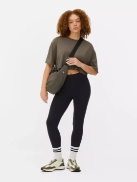 Jersey-Leggings mit hoher Taille Jersey-Leggings mit hoher Taille