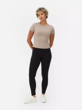 Jersey-Leggings mit hoher Taille Jersey-Leggings mit hoher Taille