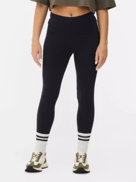 Jersey-Leggings mit hoher Taille Jersey-Leggings mit hoher Taille