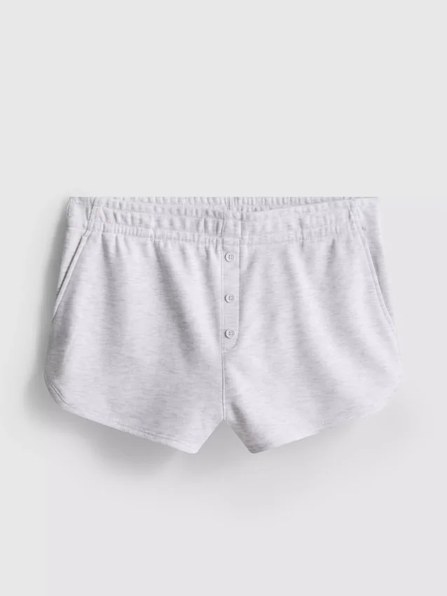 Jersey-Shorts mit Knopfdetails aus baumwollreichem Material Jersey-Shorts mit Knopfdetails aus baumwollreichem Material