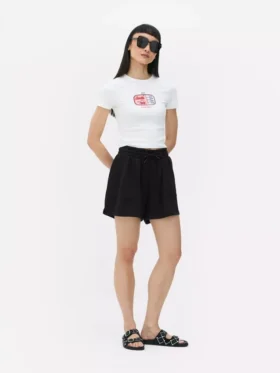 Jersey-Shorts mit Kordelzug