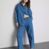 Jogginghose aus Baumwoll-Denim mit konischer Passform Jogginghose aus Baumwoll-Denim mit konischer Passform