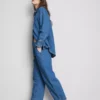 Jogginghose aus Baumwoll-Denim mit konischer Passform Jogginghose aus Baumwoll-Denim mit konischer Passform