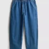 Jogginghose aus Baumwoll-Denim mit konischer Passform Jogginghose aus Baumwoll-Denim mit konischer Passform