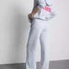 Jogginghose aus Baumwollmischung mit weitem Bein Jogginghose aus Baumwollmischung mit weitem Bein