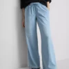 Jogginghose aus Denim mit geradem Bein Jogginghose aus Denim mit geradem Bein
