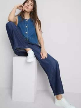 Jogginghose aus Denim mit geradem Bein