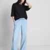 Jogginghose aus Denim mit geradem Bein Jogginghose aus Denim mit geradem Bein