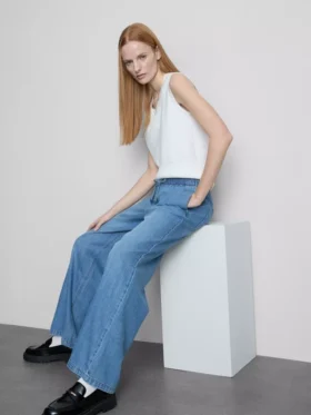 Jogginghose aus Denim mit geradem Bein