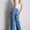 Jogginghose aus Denim mit geradem Bein Jogginghose aus Denim mit geradem Bein
