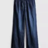 Jogginghose aus Denim mit geradem Bein Jogginghose aus Denim mit geradem Bein