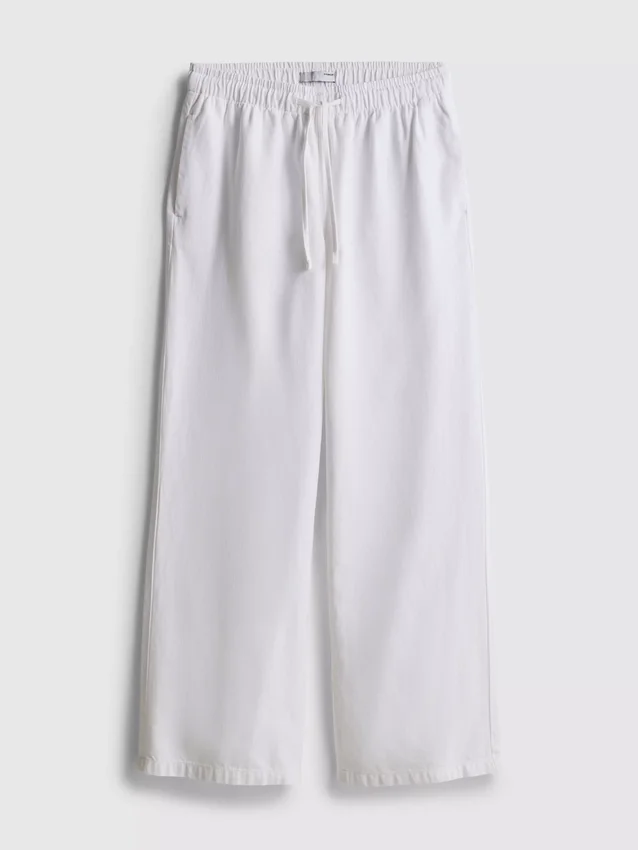 Jogginghose aus Denim mit geradem Bein Jogginghose aus Denim mit geradem Bein