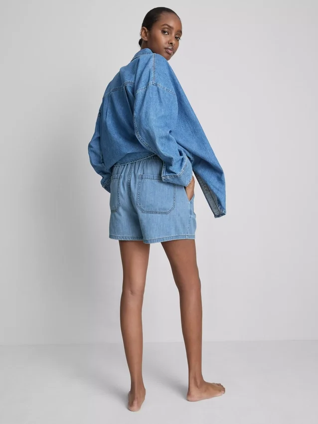 Jogginghosen aus Baumwoll-Denim Jogginghosen aus Baumwoll-Denim