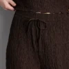 Knautschige Hose mit geradem Bein und Kordelzug Knautschige Hose mit geradem Bein und Kordelzug
