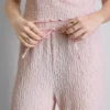 Knautschige Hose mit geradem Bein und Kordelzug Knautschige Hose mit geradem Bein und Kordelzug