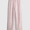 Knautschige Hose mit geradem Bein und Kordelzug Knautschige Hose mit geradem Bein und Kordelzug