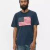 Kurzarm-T-Shirt mit amerikanischer Flagge