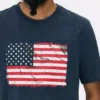 Kurzarm-T-Shirt mit amerikanischer Flagge