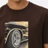 Kurzarm-T-Shirt mit Autoreifen-Motiv Kurzarm-T-Shirt mit Autoreifen-Motiv