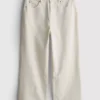 Kurze Denim-Jeans mit weitem Bein Kurze Denim-Jeans mit weitem Bein