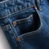Kurze Denim-Jeans mit weitem Bein Kurze Denim-Jeans mit weitem Bein