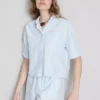 Kurzes, kastenförmiges Oxford-Shirt mit kurzen Ärmeln Kurzes, kastenförmiges Oxford-Shirt mit kurzen Ärmeln