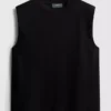 Kurzes, ärmelloses T-Shirt mit Schulterpolstern Kurzes, ärmelloses T-Shirt mit Schulterpolstern