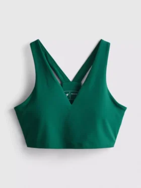 Kurzes Sport-Top mit V-Ausschnitt