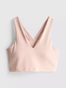 Kurzes Sport-Top mit V-Ausschnitt