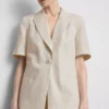 Kurzärmeliger Blazer aus Leinenmischung Kurzärmeliger Blazer aus Leinenmischung