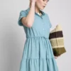 Kurzärmeliges, gestuftes Minikleid Kurzärmeliges, gestuftes Minikleid