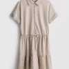 Kurzärmeliges, gestuftes Minikleid Kurzärmeliges, gestuftes Minikleid