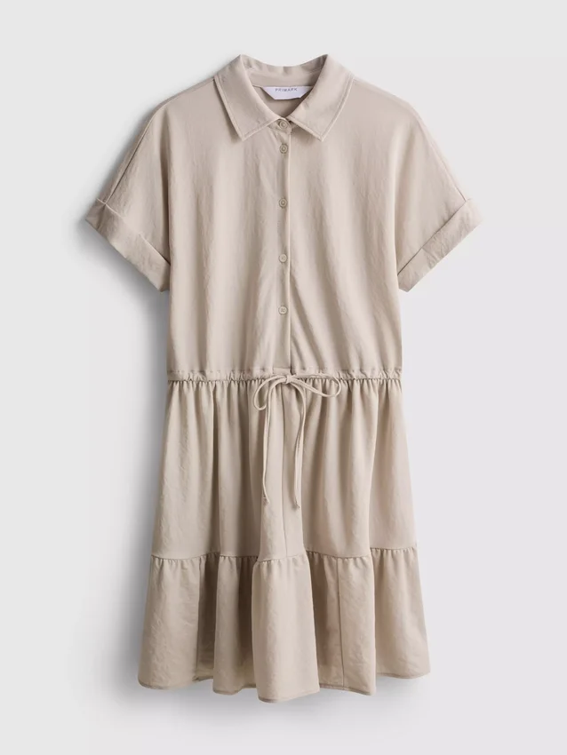 Kurzärmeliges, gestuftes Minikleid Kurzärmeliges, gestuftes Minikleid