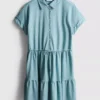 Kurzärmeliges, gestuftes Minikleid Kurzärmeliges, gestuftes Minikleid