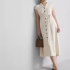 Kurzärmeliges Midi-Shirt-Kleid