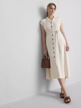 Kurzärmeliges Midi-Shirt-Kleid