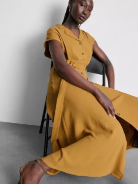 Kurzärmeliges Midi-Shirt-Kleid