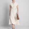 Kurzärmeliges Midi-Shirt-Kleid