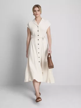 Kurzärmeliges Midi-Shirt-Kleid