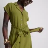 Kurzärmeliges Midi-Shirt-Kleid